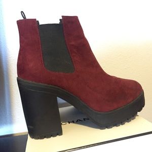 Red Chelsea Boot High Heels